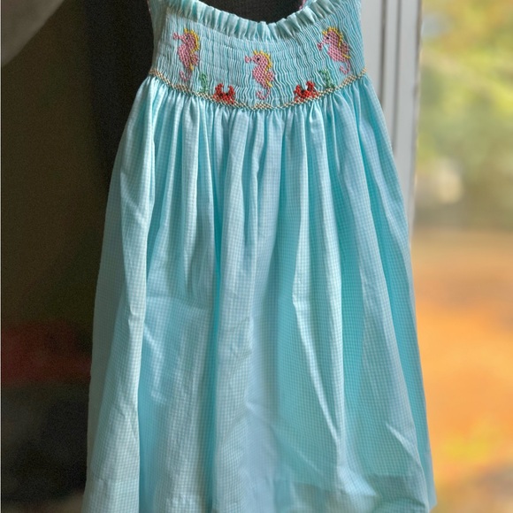 NWOT Smocked Seahorse Dress - Picture 2 of 2